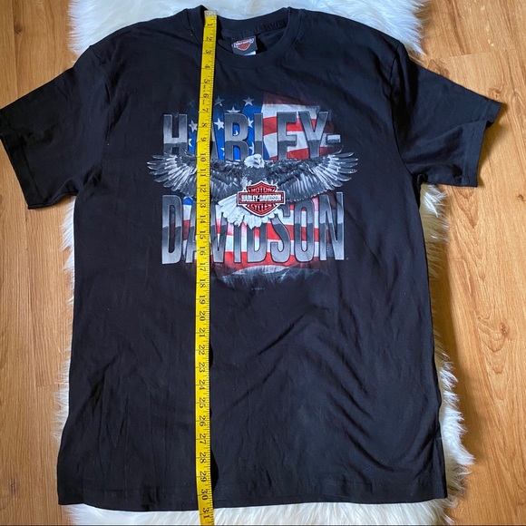 ❌SOLD❌ HARLEY DAVIDSON AMERICAN EAGLE FLAG TSHIRT - Picture 7 of 8